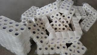 12 rolls small toilet tissue paper making machine production with two embossing device