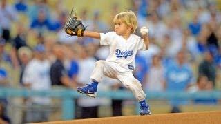 Preschooler throws first pitch at MLB game - Baseball Kid Christian Haupt  www.cathy-byrd.com