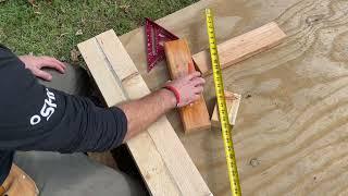 Standard 2x4 Wall Framing - How to measure 16” on center (oc) - stud layout - Full (Sauna Build 2.2)