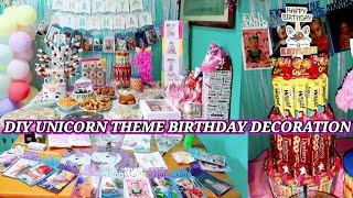 DIY UNICORN THEME BIRTHDAY DECORATION | KIDS BIRTHDAY PARTY DECORATION | JEMHIA 07