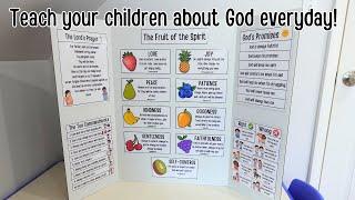 Teach Your Children about God everyday | Christian Circle Time Learning Board