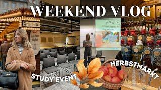 WEEKEND VLOG ‍ Study Event & Herbstmarkt