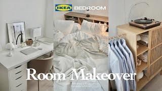 【 IKEA】 Aesthetic BedRoomMakeover| Desk | how to makeover your small room| ROOMTOUR