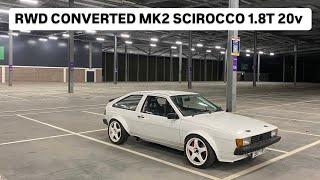 RWD CONVERTED Mk2 Scirocco 1.8T 20v full walkaround + startup! #builtnotbought