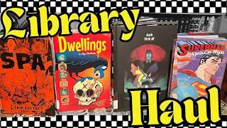 LIBRARY Comic Book HAUL | Dwellings | Slash Them All | Superman Space Age | Spa | Graphic Novels