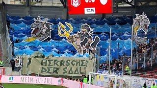 Choreo Fans von Carl Zeiss Jena gegen Halle in Leuna Chemie Stadion Halle | Regionalliga “05.10.24”