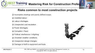 BEST Training- Common #Risks on construction projects