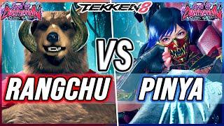 T8  Rangchu (#2 Ranked Kuma) vs Pinya (Reina)  Tekken 8 High Level Gameplay