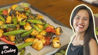 Thai Basil Tofu Stir Fry • Vegetarian Pad Krapow •  Nin is Cooking