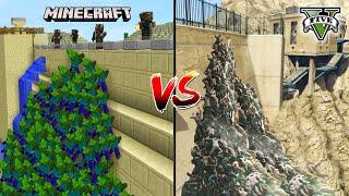 GTA 5 ZOMBIE APOCALYPSE ATTACK VS MINECRAFT ZOMBIE APOCALYPSE ATTACK - WHO IS BEST?