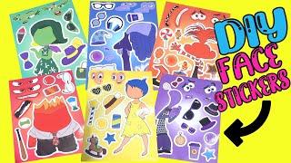 Inside Out 2 Movie DIY Silly Face Stickers with Joy, Sadness, Anxiety