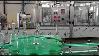 t type cap  bottle feeding washing filling capping  labeling machine  collecting table production li