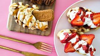 Croffles, Croissant Waffles, Trendy & Modern Dessert, Cooking Vlog 캘리포니아 크로플 만들기!