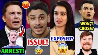 Purav Jha BIG ISSUE...| Shraddha Kapoor EXPOSED?, UR Cristiano Vs MrBeast, Elon Vs Mark, Harsh |