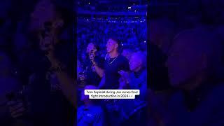 Tom Aspinall during Jon Jones' final fight intro 