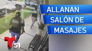 Allanan salón de masajes en Miami por investigación de tráfico humano