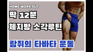 Lv.5 12분만에 체지방 100% 소각시키는 루틴 따라만하세요! [Only 12mins Fat Burning Workout]  Feat. 권혁TV / 람쥐의 타바타운동