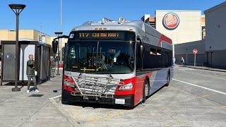 ⁴ᴷ⁶⁰ SamTrans 2023 New Flyer XE40 #1012 on Route 112 (to Colma BART)