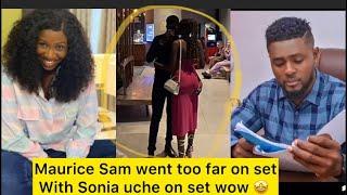 Maurice same went too far with Sonia uche on set has crew members exposed #soniauche #mauricesam