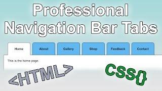 How to Build a Website #5 - Creating a Professional Navigation Bar #2 | Tabs [HTML & CSS Tutorial]