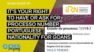 Portuguese Nationality: You have Right to have Processo Number