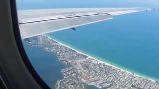 Landing in Sarasota/Bradenton SRQ... Delta MD-90...Great View of Gulf Of Mexico!!!