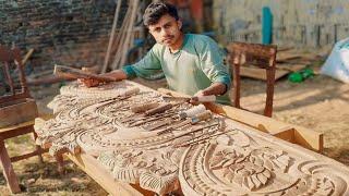 Wood Carving || 2025 || Latest Design बॉक्स पलंग Wood Working Ajmat Mansuri