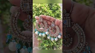 Diy Kundan Earrings| Beaded earrings  #viral #diyearrings #craft #youtube #trending #kundan #diy