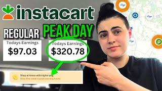 Do INSTACART “Higher Pay Peak Days” PAY MORE? (Make More Money on Instacart)