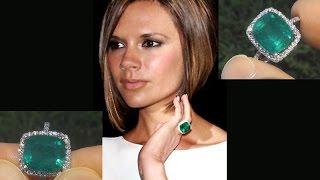 Victoria Beckham GIA Certified Untreated Colombian Emerald Diamond Cocktail Ring - C765