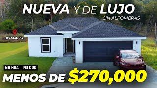 Casa de LUJO en Ocala, FL POR MENOS de $270,000 SIN ASOCIACIÓN Nueva y con Acabados de Calidad