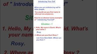 Spoken English Learning Conversation || How to Introducing yourself in English ?