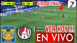 Tigres vs. San Luis En Vivo, donde ver, a que hora juega, TIGRES VS SAN LUIS PARTIDO CUARTOS VUELTA