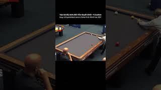 Trần Quyết Chiến đi seri 5 điểm áp sát đối thủ F.Caudron #3cushion  #billiards