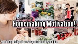 Kickstart Your Healthiest Year in 2025! Ultimate Homemaking Motivation + Fridge Clean & Organize