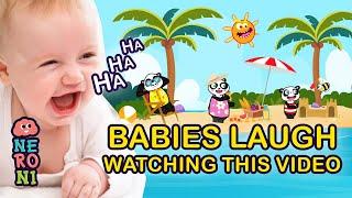 Make a baby laugh in SECONDS with Goofy Panda & Beebee | Beach Picnic | Neroni Kids