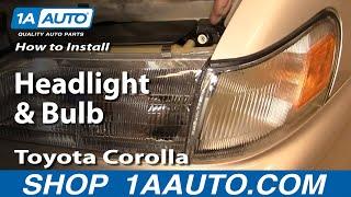 How to Replace Headlights 93-97 Toyota Corolla