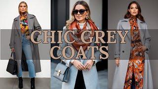 Chic Grey Coats: Elevate Your Fall Outfit Game | Fall Fashion Trends 2024