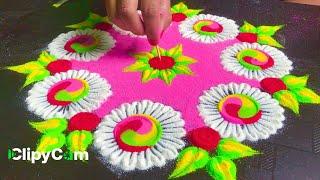 Beautiful Rangoli Design // Small Rangoli//Alpana Ritu ️