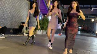 亭亭玉立的姑娘，在深夜的街头浪荡，似乎在等待着什么   girls are so nice [4K walk #guangzhou  ] - #chinatravel  (Jan.2  2024)