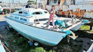 No Money, No Experience, No Problem! Old Catamaran Restoration | Wildlings Sailing