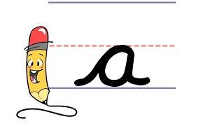 Pencil Pete's Cursive Writing - Lowercase a