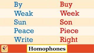 Homophones : 250 most important words in English | Confusing words | Vocabulary | Homophone words