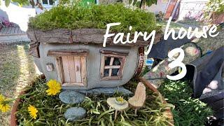 Fairy house 3 - made of cob & other natural materials