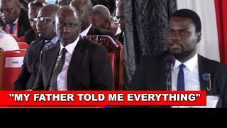 Listen to what Wafula Chebukati's son told Ruto face to face today during Chebukati's burial!