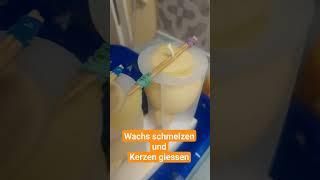 Wachs schmelzen und Kerzen giessen #bee #beekeeper #candle #wax #beewax