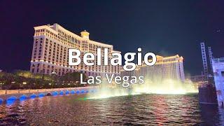 Bellagio, Las Vegas Night Walking Tour - 4K HD (60fps)