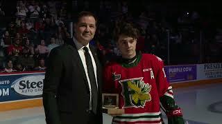 Jordan Dumais honoured for Mooseheads points record