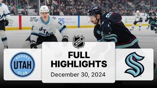 NHL Highlights | Utah Hockey Club vs. Kraken | December 30, 2024