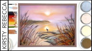 USEFUL TIPS for painting a foggy landscape with pastels! // BEGINNERS tips for Pan Pastels